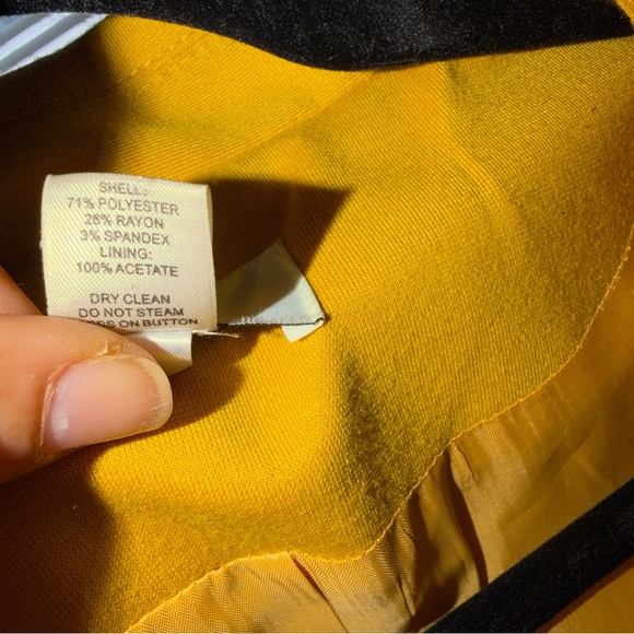 LOFT Mustard Yellow Trench Coat - Picture 6 of 8
